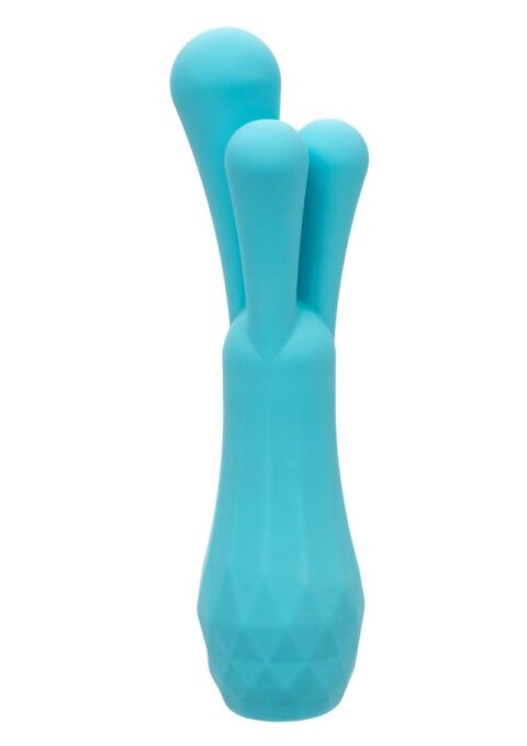 Gia Triple Teaser Silicone Rechargeable Vibrator - Blue