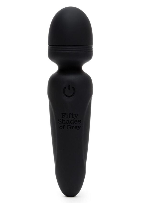 Fifty Shades of Grey Sensation Rechargeable Silicone Mini Wand Vibrator - Black