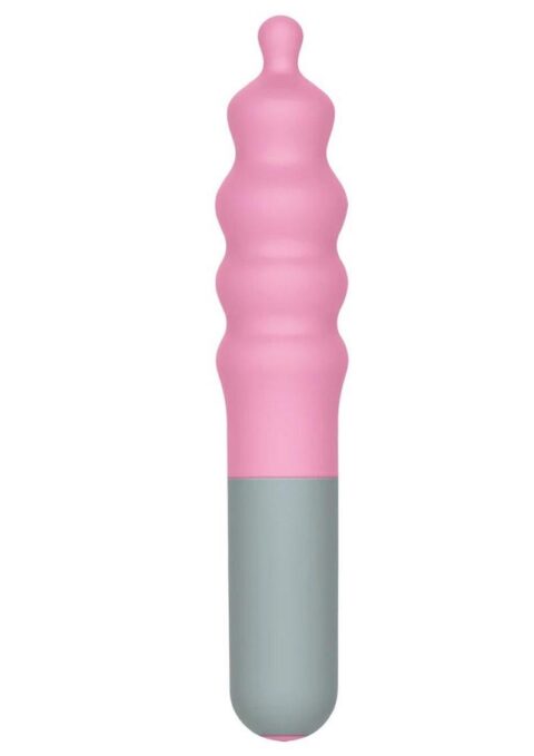 Rock Candy Bubble Gusher Rechargeable Silicone Clitoral Vibrator - Pink/Gray