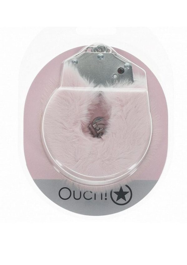 Ouch! Heavy-Duty Fluffy Handcuffs - Powder Pink