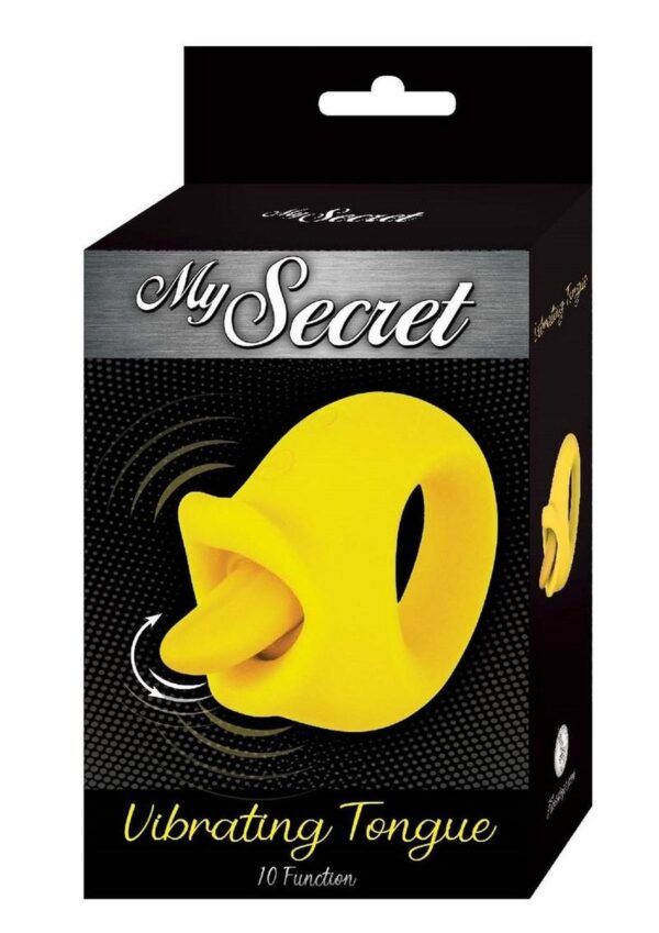 My Secret Vibrating Tongue Rechargeable Silicone Clitoral Stimulator - Yellow