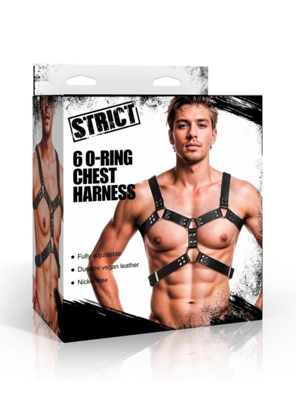 Strict 6 O-Ring Chest Harness - Black