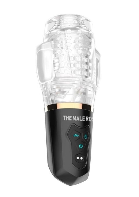 The Male Rose 2 Rechargeable Sucking Masturbator - Black/Clear