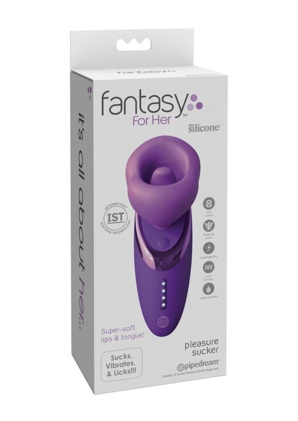 Fantasy for Her Pleasure Sucker Rechargeable Silicone Clitoral Stimulator - Purple