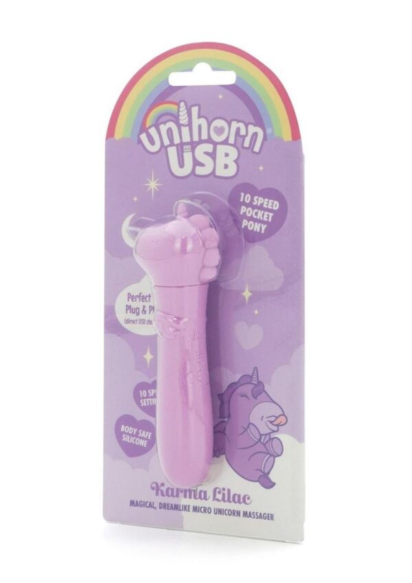 Unihorn Karma Lilac Rechargeable Silicone USB Bullet - Lavender