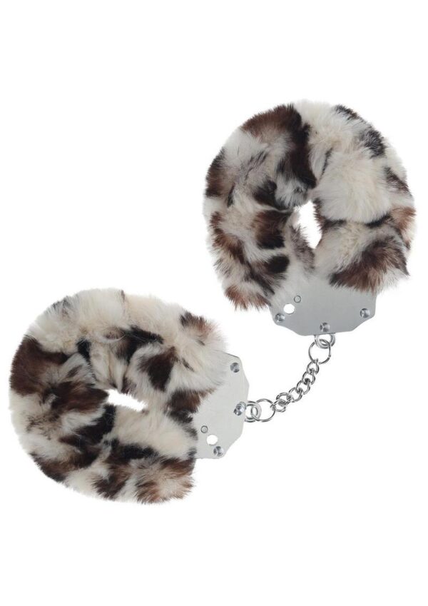 Ouch! Heavy-duty Fluffy Handcuffs - SnowLeopard