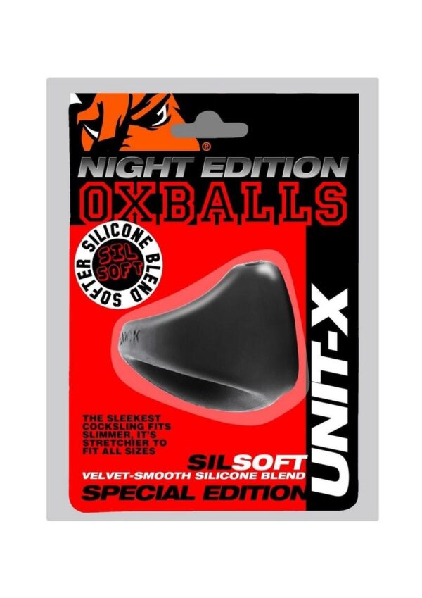 Oxballs Atomic Jock Unit-X Silicone Cock Sling Night Edition - Black