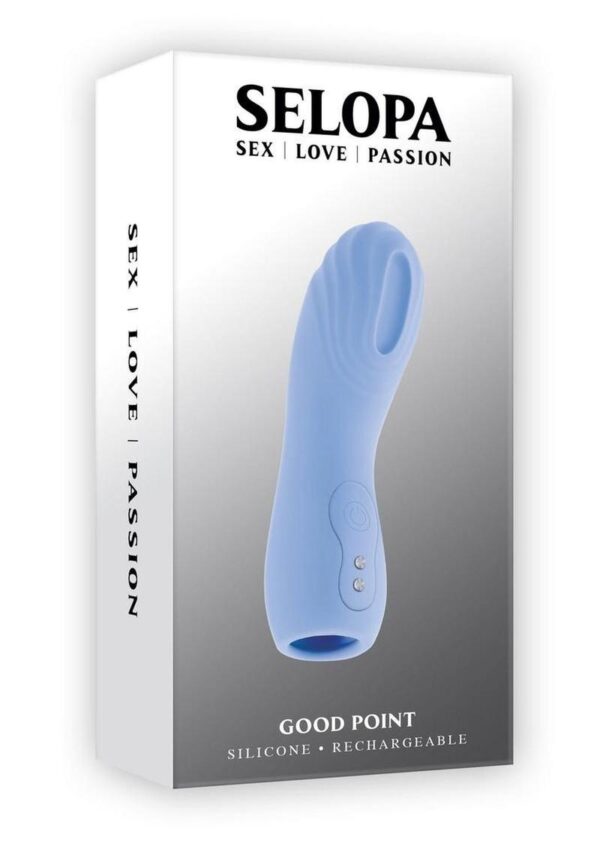 Selopa Good Point Finger Rechargeable Vibrator - Blue