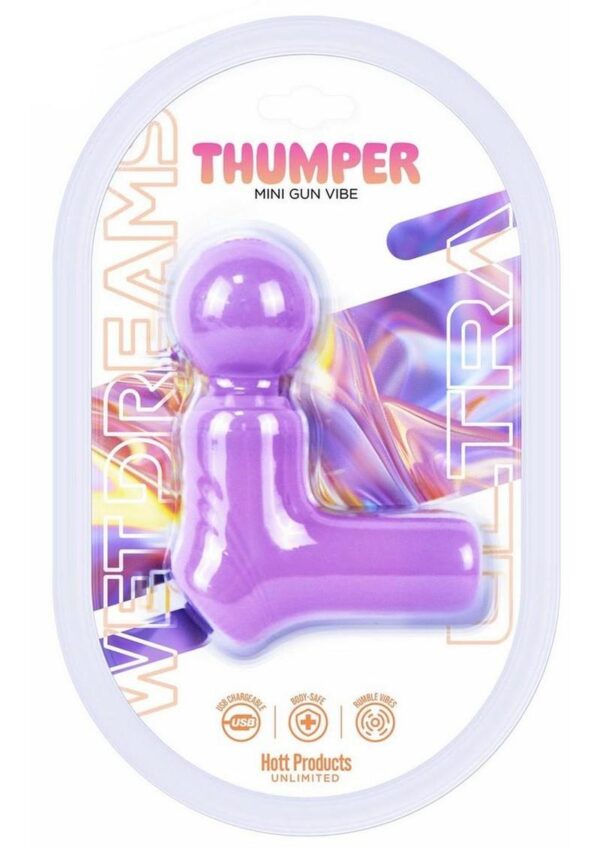 Wet Dreams Thumper Vibrating Rechargeable Silicone Massage Wand - Lavender